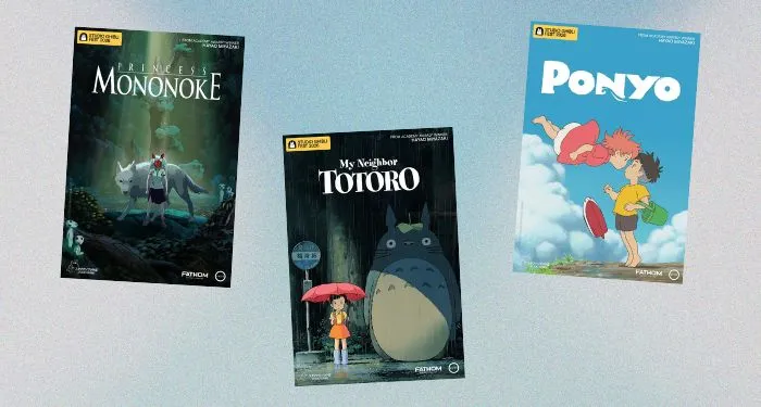 colalge of 3 Studio Ghibli movie posters